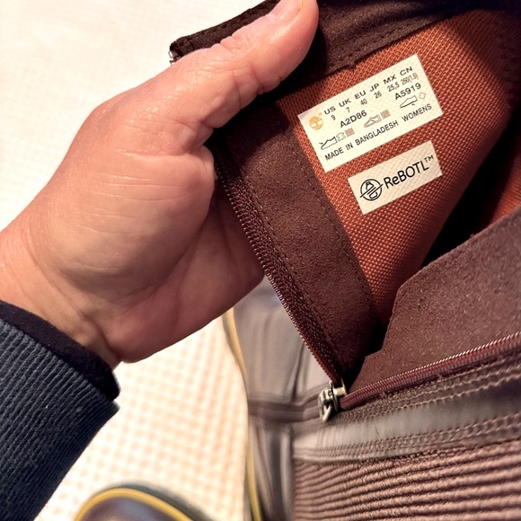 TIMBERLAND Malynn Waterproof Tall Boots Brown Full Grain Leather - Picture 13 of 16